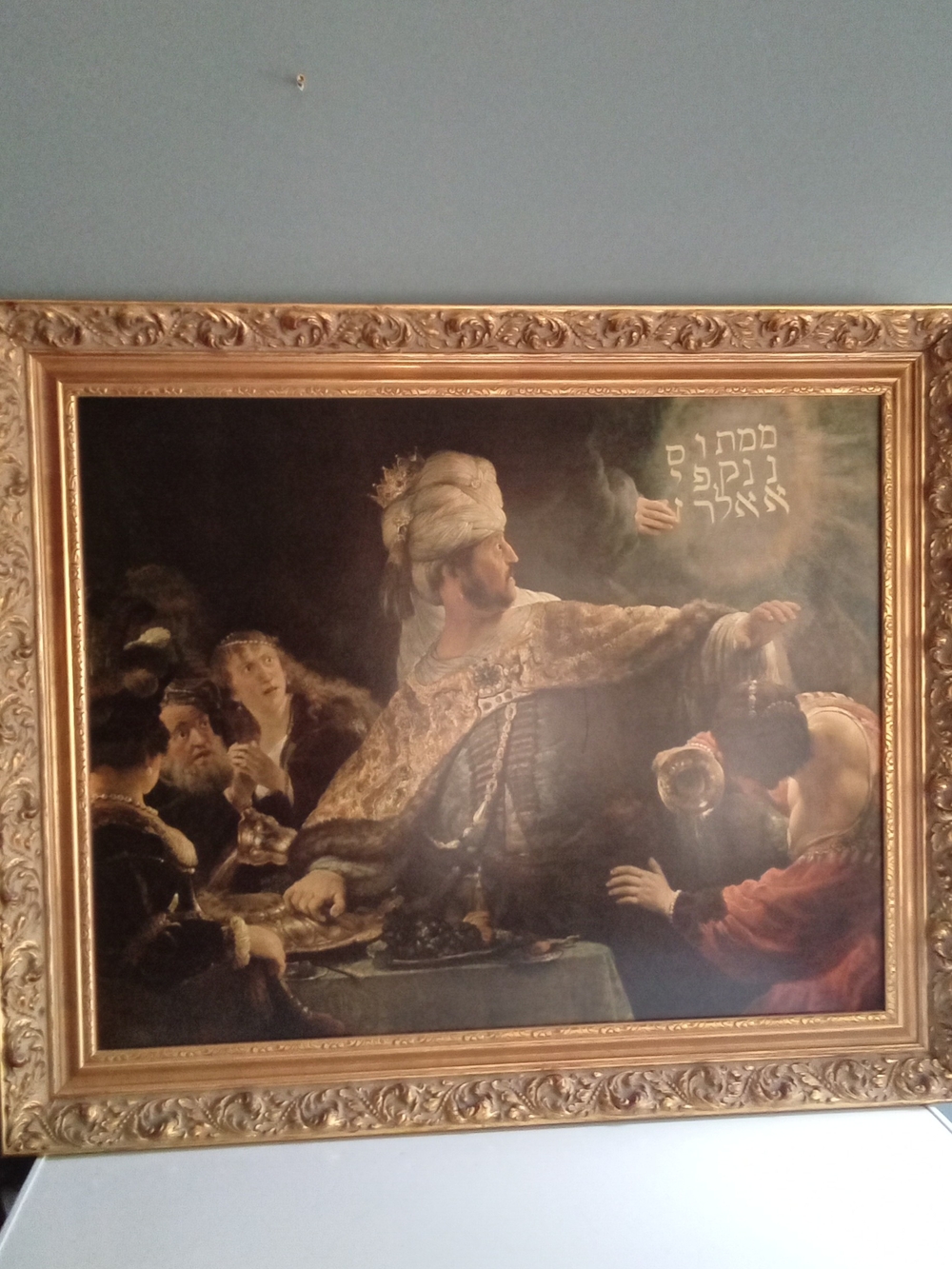 Rembrandt Belshazzar's Feast Framed Art Print Ornate Gold Frame 27x33